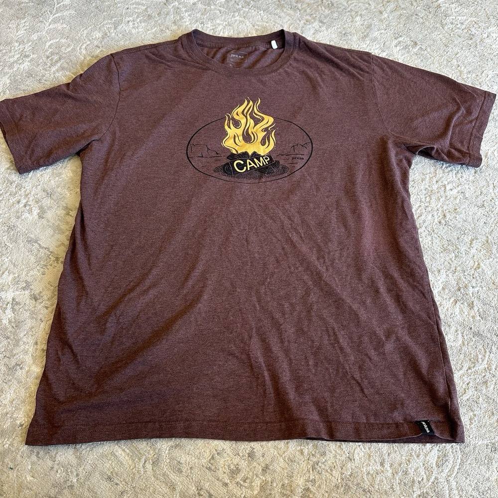 prAna Camp Fire Journeyman 2 Tee Mens XL T-Shirt Short Sleeve Crewneck